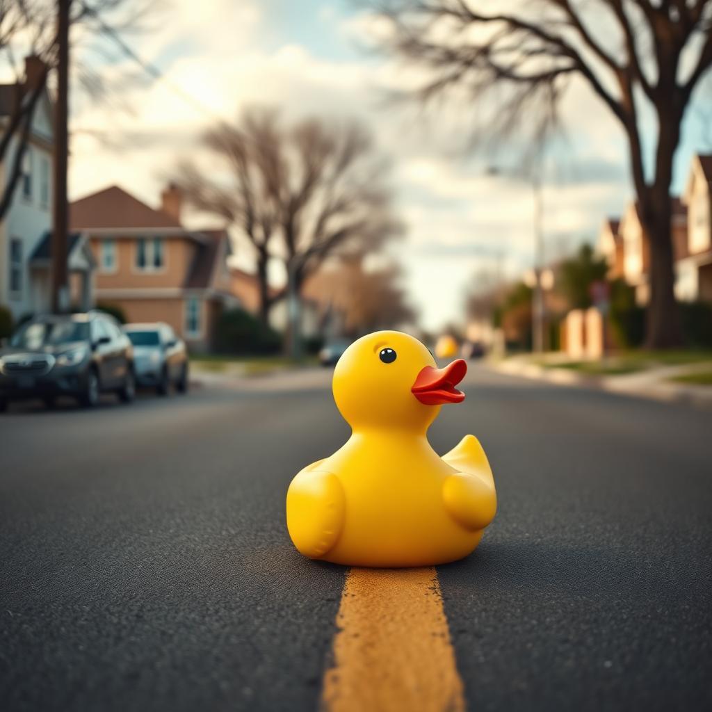 Local man not sure why the duck. Just the duck.